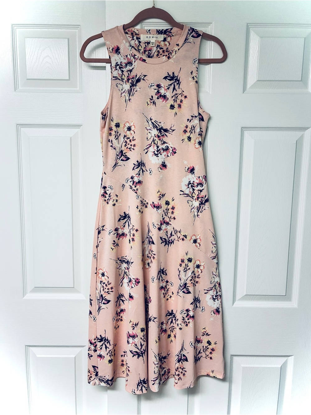 NWOT ‘ROW A’ Bias cut dress with ‘control lining,’ Nordstrom,Pink Blush, size M